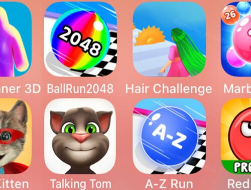Talking Tom,Little Kitten,Marble Run,Red Ball 4,A Z Run,Hair Challenge,Ball Run 2048,Blob Runner 3D