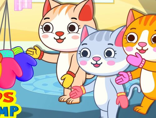 Three Little Kittens | Cat Song | Nursery Rhymes & Kids Songs | KidsCamp