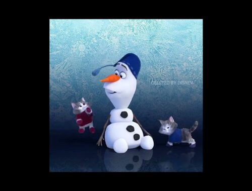 Olaf Playing With Little Kittens #shorts #frozen #edit #viral #new