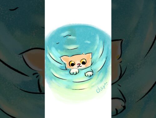 Draw A Story | Swimming cat!
