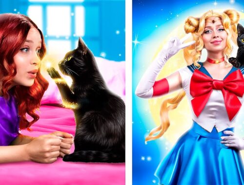 Save This Tiny Cat! Secret Hacks for Pet Owners! Sailor Moon in Real Life!