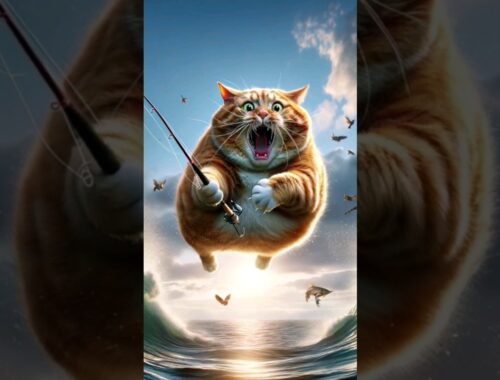 cats go fishing #shorts #cat #funny #animals #kitten #kitty