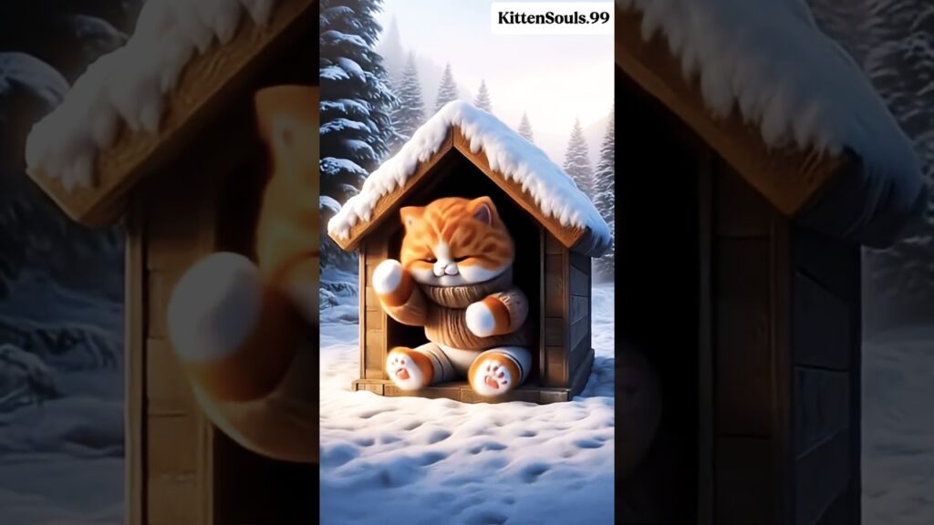 A Brave Kitten's Heartwarming Winter Journey #shorts