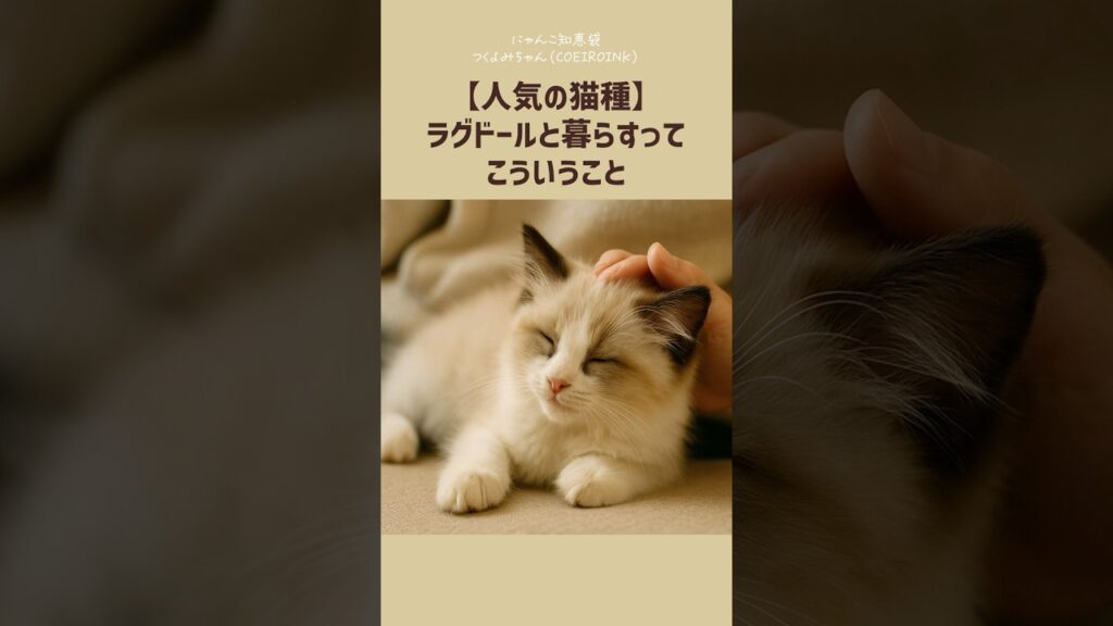 【人気の猫種】ラグドールと暮らすって、こういうこと