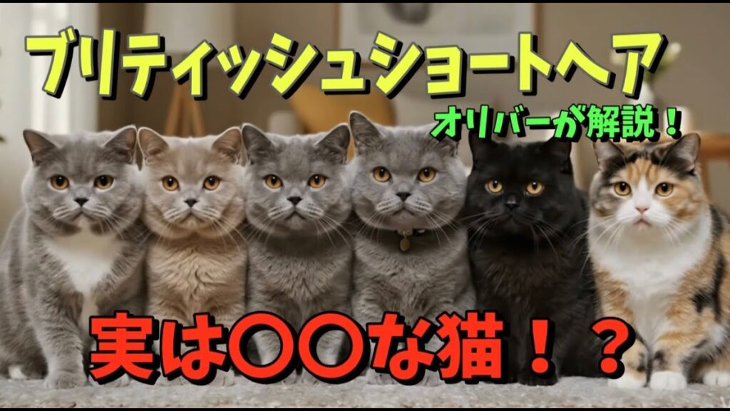 ブリティッシュショートヘアってどんな猫？【歴史・特徴・体格・毛色・性格・飼いやすさ】AIオリバーが特徴を教えるよ😺♪